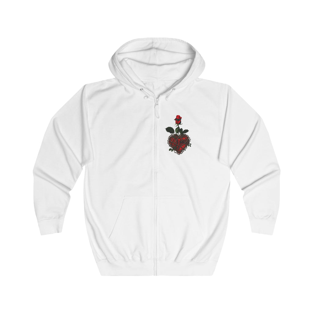 Sweat à capuche zippé Rose